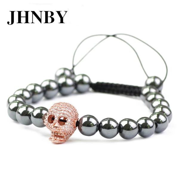 charm bracelets jhnby skull 8mm hematite beads charms men bracelet pave cz braided rope trendy gold color copper bangle women jewelry dropsh, Golden;silver
charm bracelets jhnby skull 8mm hematite beads charms men bracelet pave cz braided rope trendy gold color copper bangle women jewelry dropsh, Golden;silver