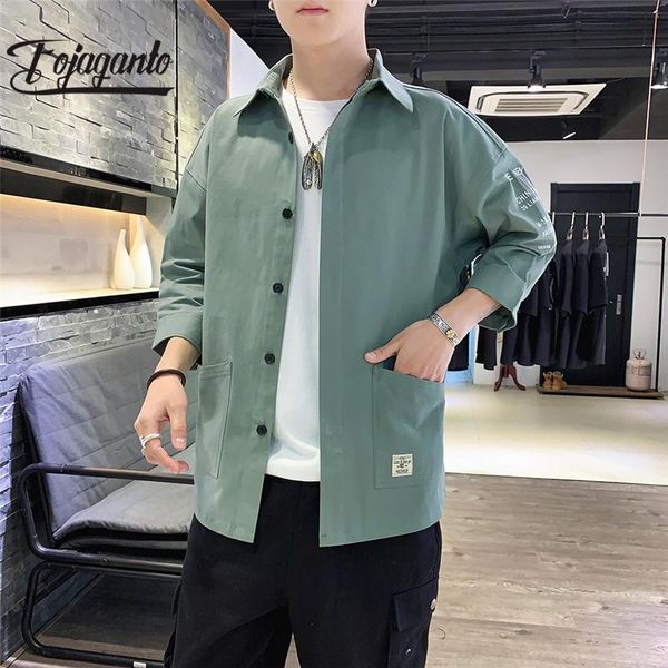 men's casual shirts fojaganto 2021 summer three-quarter sleeve shirt male fashion loose tooling cotton, White;black
men's casual shirts fojaganto 2021 summer three-quarter sleeve shirt male fashion loose tooling cotton, White;black