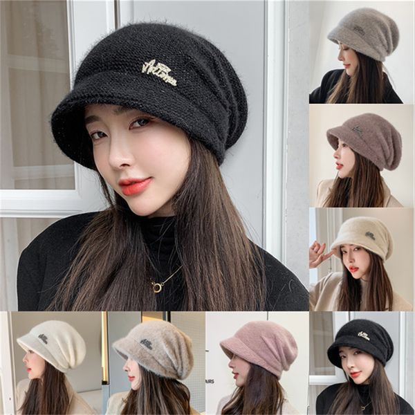 knitted pile hat of rabbit hair autumn and winter duck tongue wool hat, Blue;gray
knitted pile hat of rabbit hair autumn and winter duck tongue wool hat, Blue;gray