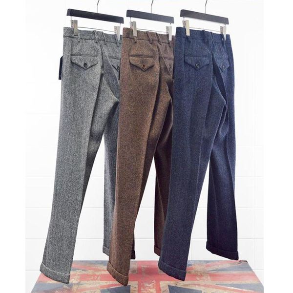 men's suits & blazers classic pants autumn wool tweed straight retro herringbone wear casual gentleman trousers suit male, White;black
men's suits & blazers classic pants autumn wool tweed straight retro herringbone wear casual gentleman trousers suit male, White;black