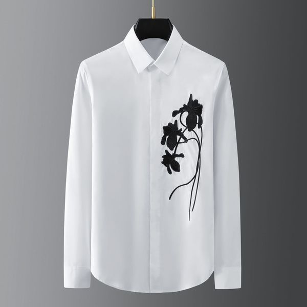 business shirt deluxe and fashion trend rose 10000 needle embroidery men's long sleeve leisure slim f99035, White;black
business shirt deluxe and fashion trend rose 10000 needle embroidery men's long sleeve leisure slim f99035, White;black