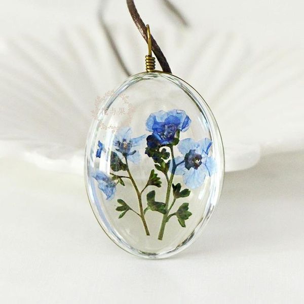 pendant necklaces 2021 dry flower forget me not transparent necklace, suitable for women's creative fashion jewelry anniversary birthday, Silver
pendant necklaces 2021 dry flower forget me not transparent necklace, suitable for women's creative fashion jewelry anniversary birthday, Silver