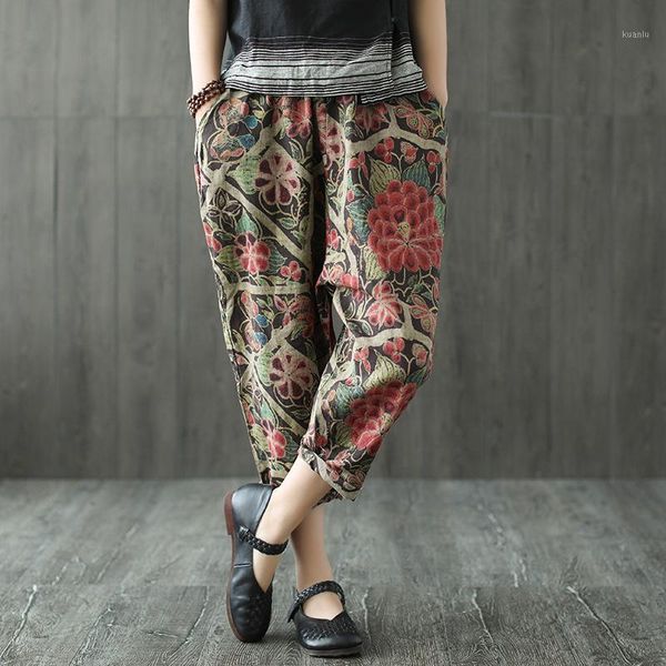 women's pants & capris 2021autumn elastic high waist thin harem casual retro floral nine point loose women wide leg, Black;white
women's pants & capris 2021autumn elastic high waist thin harem casual retro floral nine point loose women wide leg, Black;white