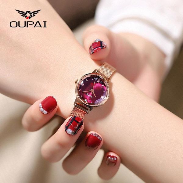 wristwatches oupai women fashion purple quartz watch lady steel watchband casual waterproof wristwatch gift for wife 2021, Slivery;brown
wristwatches oupai women fashion purple quartz watch lady steel watchband casual waterproof wristwatch gift for wife 2021, Slivery;brown