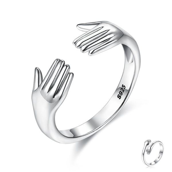 cluster rings hug hand adjustable 925 ring for women s925 sterling silver hold his big warmth and lover gift fine jewelry 2021, Golden;silver
cluster rings hug hand adjustable 925 ring for women s925 sterling silver hold his big warmth and lover gift fine jewelry 2021, Golden;silver