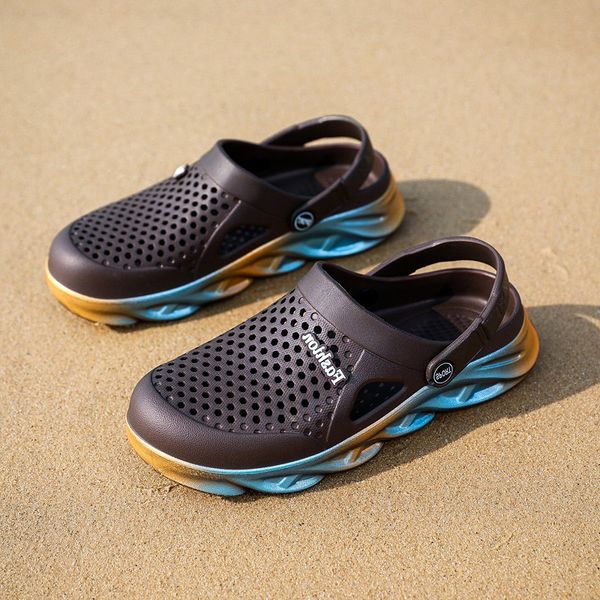 selling men womens trainer sport size cross-border summer slippers thick-soled beach shoes couple hole shoe outdoor baotou sandals code:25ll, Black
selling men womens trainer sport size cross-border summer slippers thick-soled beach shoes couple hole shoe outdoor baotou sandals code:25ll, Black