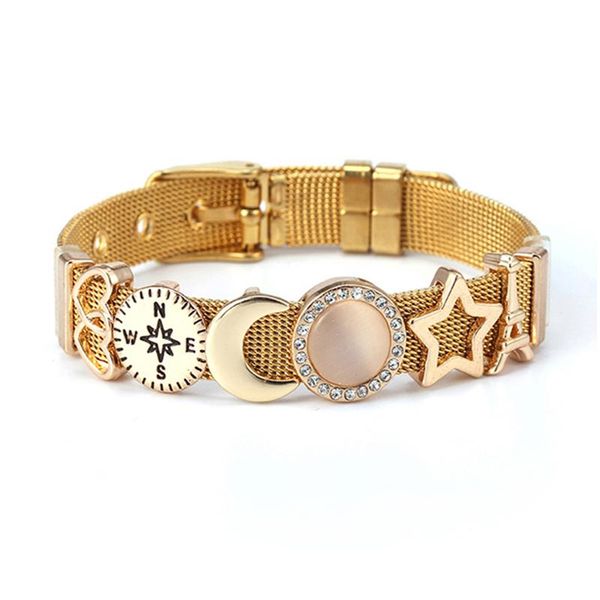 charm bracelets diy star & moon styles slide beads fit 10mm watch keeper mesh for women brand simple jewelry gift, Golden;silver
charm bracelets diy star & moon styles slide beads fit 10mm watch keeper mesh for women brand simple jewelry gift, Golden;silver