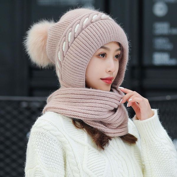 beanie/skull caps women's winter warm knitted hat plush thickened scarf integrated blended outdoor 2 in 1 ski, Blue;gray
beanie/skull caps women's winter warm knitted hat plush thickened scarf integrated blended outdoor 2 in 1 ski, Blue;gray