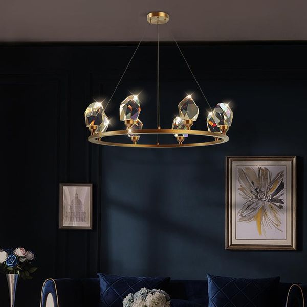 pendant lamps led postmodern k9 crystal copper designer round living room chandelier dining bedroom home lighting decorative lamp
pendant lamps led postmodern k9 crystal copper designer round living room chandelier dining bedroom home lighting decorative lamp