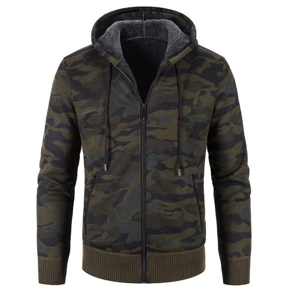 men's sweaters camouflage cardigan coat men winter long sleeved warm 2021 casual plus velvet hooded sweater jacket outwear for man, White;black
men's sweaters camouflage cardigan coat men winter long sleeved warm 2021 casual plus velvet hooded sweater jacket outwear for man, White;black