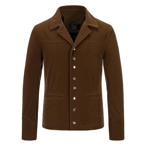 men's jackets 2021 autumn winter men casual coats fashion british style gold velvet solid color jacket lapel concealed button coat, Black;brown
men's jackets 2021 autumn winter men casual coats fashion british style gold velvet solid color jacket lapel concealed button coat, Black;brown
