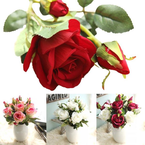 artificial fake roses flannel flower bridal bouquet wedding party home decor looks realistic and beautiful decorative flowers & wreaths 
artificial fake roses flannel flower bridal bouquet wedding party home decor looks realistic and beautiful decorative flowers & wreaths