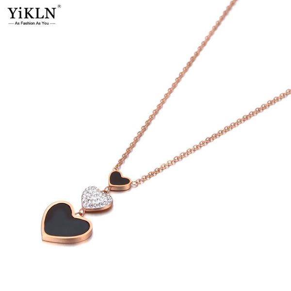 pendant necklaces yikln 316l stainless steel cz crystal heart black acrylic chain link choker necklace for women yn20066, Silver
pendant necklaces yikln 316l stainless steel cz crystal heart black acrylic chain link choker necklace for women yn20066, Silver