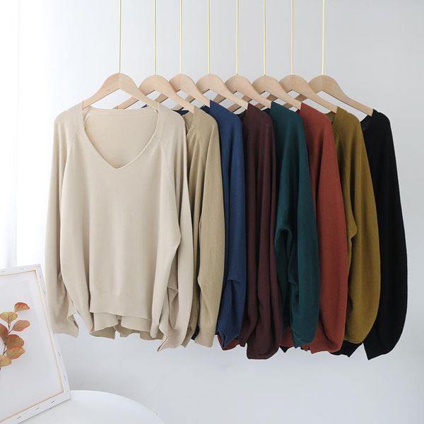 women's sweaters casual solid v neck sweater women irregular long sleeve pullover base loose lady sueter mujer 2021, White;black
women's sweaters casual solid v neck sweater women irregular long sleeve pullover base loose lady sueter mujer 2021, White;black