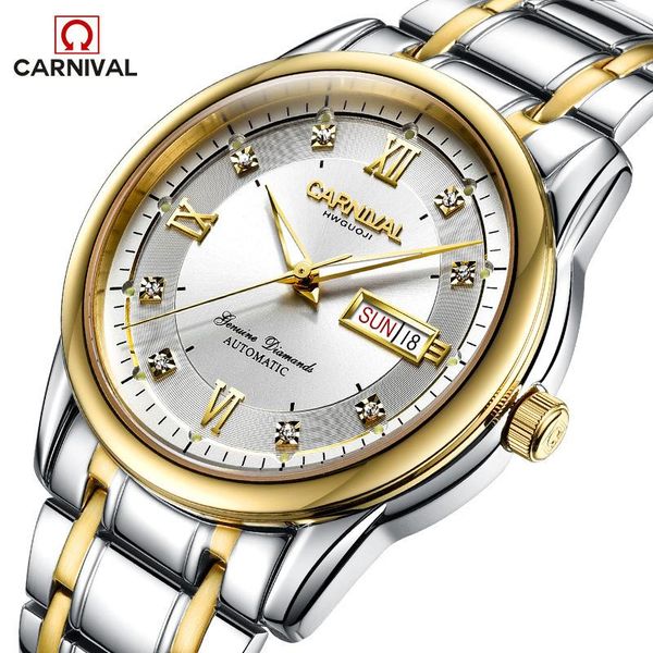 wristwatches carnival gold watch men fashion business automatic mechanical wristwatch waterproof luminous 2021 relogio masculin, Slivery;brown
wristwatches carnival gold watch men fashion business automatic mechanical wristwatch waterproof luminous 2021 relogio masculin, Slivery;brown