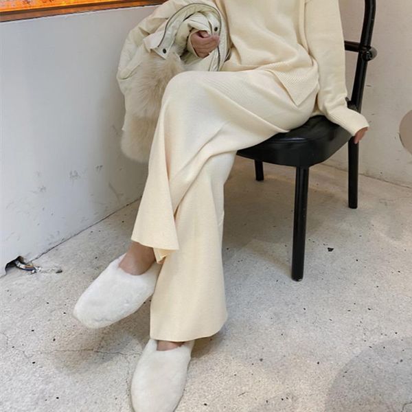 women's pants & capris autumn winter women 2021 casual elastic waist lace-up wide leg knitted trousers thicken female, Black;white
women's pants & capris autumn winter women 2021 casual elastic waist lace-up wide leg knitted trousers thicken female, Black;white