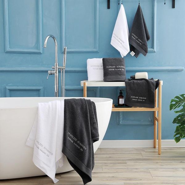 towel luxury pure cotton el bath solid color letter embroidery towels combed couple 70*140cm
towel luxury pure cotton el bath solid color letter embroidery towels combed couple 70*140cm