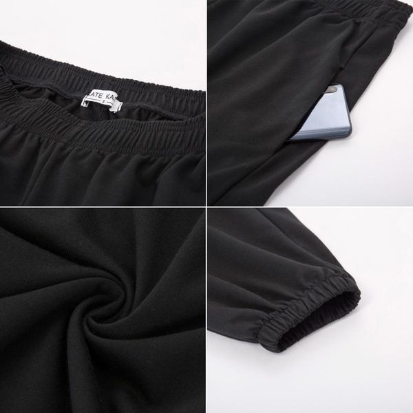 women's pants & capris kk women high waist sweatpants elastic loose fit sports jogger and feet leg opening, Black;white 
women's pants & capris kk women high waist sweatpants elastic loose fit sports jogger and feet leg opening, Black;white