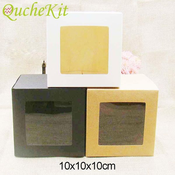 gift wrap 10pcs white black kraft folding packing boxes with clear window diy handmade soap candy cake cookie cupcake display box
gift wrap 10pcs white black kraft folding packing boxes with clear window diy handmade soap candy cake cookie cupcake display box