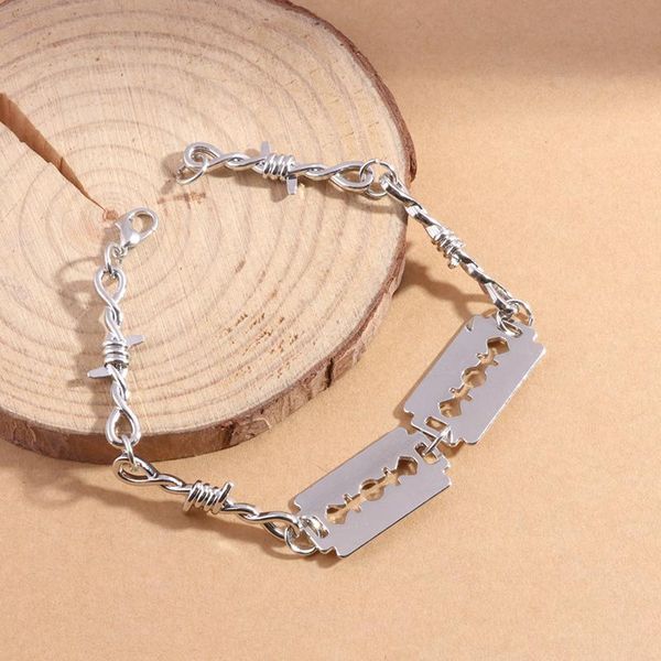 link, chain fashion blade thorn charm bracelets hip hop punk multi knot thorns iron wristband bracelet men women harajuku streetwear, Black
link, chain fashion blade thorn charm bracelets hip hop punk multi knot thorns iron wristband bracelet men women harajuku streetwear, Black