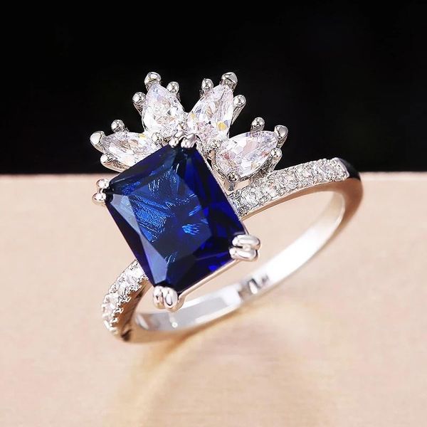 wedding rings blue square cut cubic zirconia bridal ceremony party finger ring dazzling silver color delicate women jewelry, Slivery;golden
wedding rings blue square cut cubic zirconia bridal ceremony party finger ring dazzling silver color delicate women jewelry, Slivery;golden