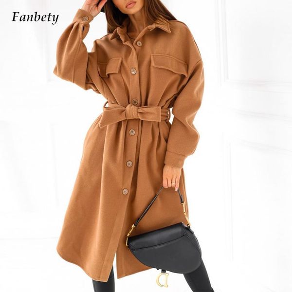 women's wool & blends elegant button long sleeve jacket outwear women fashion bandage belted overcoat office lady 2021 autumn winter wo, Black
women's wool & blends elegant button long sleeve jacket outwear women fashion bandage belted overcoat office lady 2021 autumn winter wo, Black