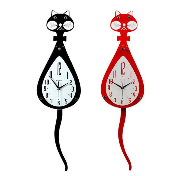 wall clocks non-ticking cat swing tail pendulum clock with sticker silent for living room bedroom home office school decor
wall clocks non-ticking cat swing tail pendulum clock with sticker silent for living room bedroom home office school decor