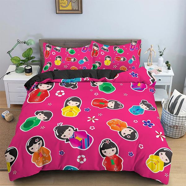 japanese doll pattern bedding set duvet cover pillowcase king twin size bed sets 2/3pcs
japanese doll pattern bedding set duvet cover pillowcase king twin size bed sets 2/3pcs