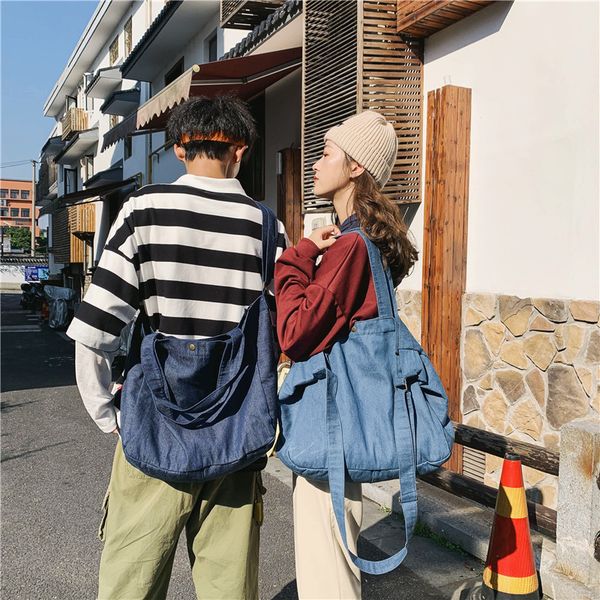 small denim portable canvas one-shoulder bag pure color messenger literary wild fresh simple casual women's korean rvegv
small denim portable canvas one-shoulder bag pure color messenger literary wild fresh simple casual women's korean rvegv