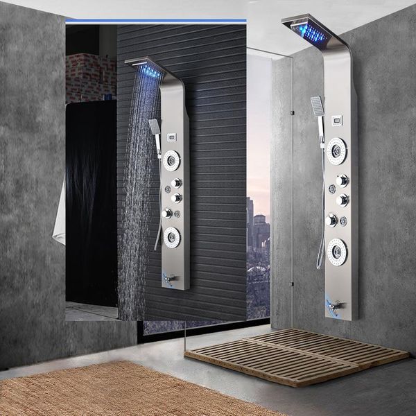bathroom shower sets senlesen column panel wall mount w/ massage jets led head system jet para douche
bathroom shower sets senlesen column panel wall mount w/ massage jets led head system jet para douche