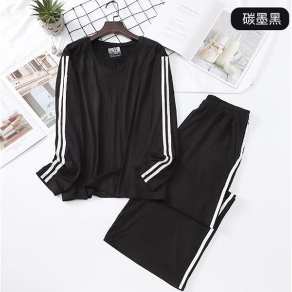 women's sleepwear 2 piece set autumn long sleeve casual home clothes for women loose sleepwear modal cotton pajamas spring summer ladie, Black;red
women's sleepwear 2 piece set autumn long sleeve casual home clothes for women loose sleepwear modal cotton pajamas spring summer ladie, Black;red