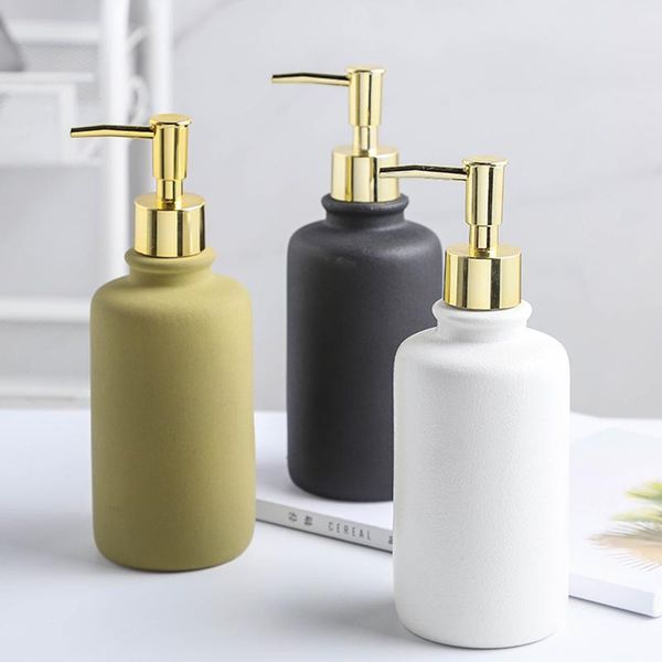 liquid soap dispenser ceramic bottle push type shampoo/shower gel bathroom toiletrieslotion storage bottledeskornaments
liquid soap dispenser ceramic bottle push type shampoo/shower gel bathroom toiletrieslotion storage bottledeskornaments