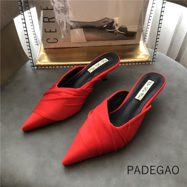 slippers 2021 women's yellow pleated casual summer high heel outside concise women, Black
slippers 2021 women's yellow pleated casual summer high heel outside concise women, Black