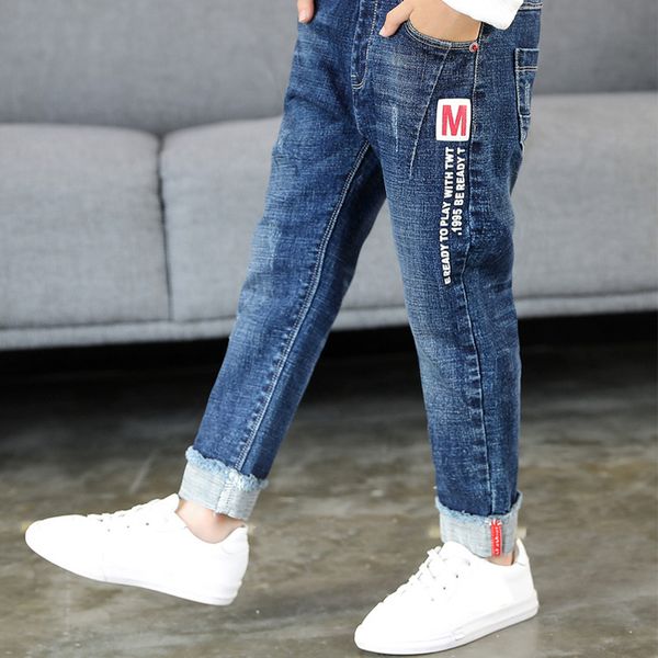 spring kids children boyss jeans young boy casual trousers boys cowboy pant denim long pants elastic waist pants 5-13y, Blue
spring kids children boyss jeans young boy casual trousers boys cowboy pant denim long pants elastic waist pants 5-13y, Blue