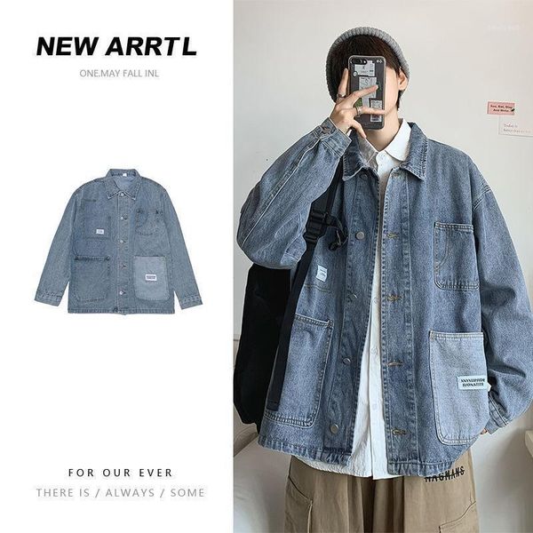 men's jackets denim jacket trend handsome loose casual spring for male students korean version, Black;brown
men's jackets denim jacket trend handsome loose casual spring for male students korean version, Black;brown