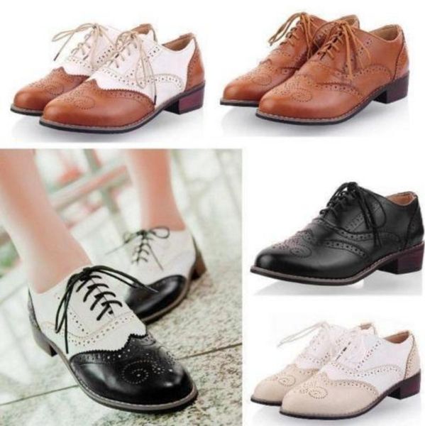 dress shoes womens low heel wingtip lace up retro brogues girl preppy pu leather oxfords cute lolita mary janes 3colors c391, Black
dress shoes womens low heel wingtip lace up retro brogues girl preppy pu leather oxfords cute lolita mary janes 3colors c391, Black
