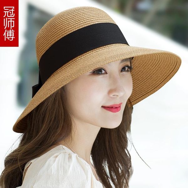wide brim hats master guan star same style straw hat female summer sun protection sun-shade fisherman seaside holiday big beach, Blue;gray
wide brim hats master guan star same style straw hat female summer sun protection sun-shade fisherman seaside holiday big beach, Blue;gray