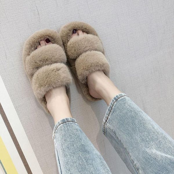 women fur slippers winter slides fluffy furry sandals woman flip flops home ladies indoor plush shoes 2021, Black
women fur slippers winter slides fluffy furry sandals woman flip flops home ladies indoor plush shoes 2021, Black