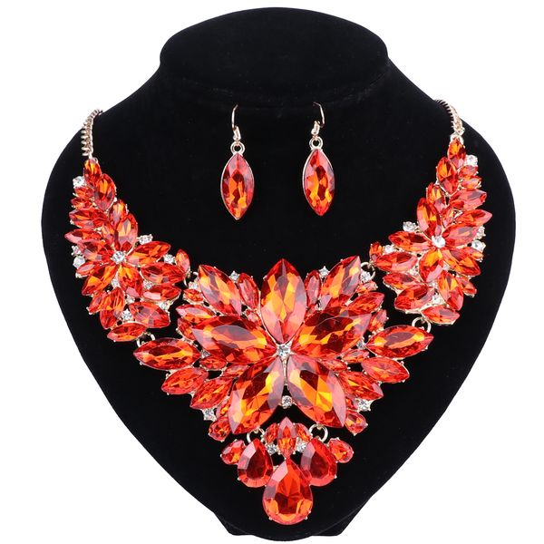fashion crystal wedding jewelry sets for bride party costume accessories bridal decorations necklace earring jewelry for women, Black
fashion crystal wedding jewelry sets for bride party costume accessories bridal decorations necklace earring jewelry for women, Black
