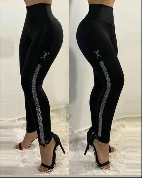 elegant studded womens pant high waist skinny push up slim chic pencil trousers office ladies outfits, Black;white
elegant studded womens pant high waist skinny push up slim chic pencil trousers office ladies outfits, Black;white