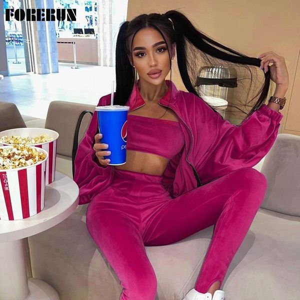 women's two piece pants forerun three velvet tracksuit women strapless crop long sleeve sweatshirt high waist pencil sports suit, White
women's two piece pants forerun three velvet tracksuit women strapless crop long sleeve sweatshirt high waist pencil sports suit, White