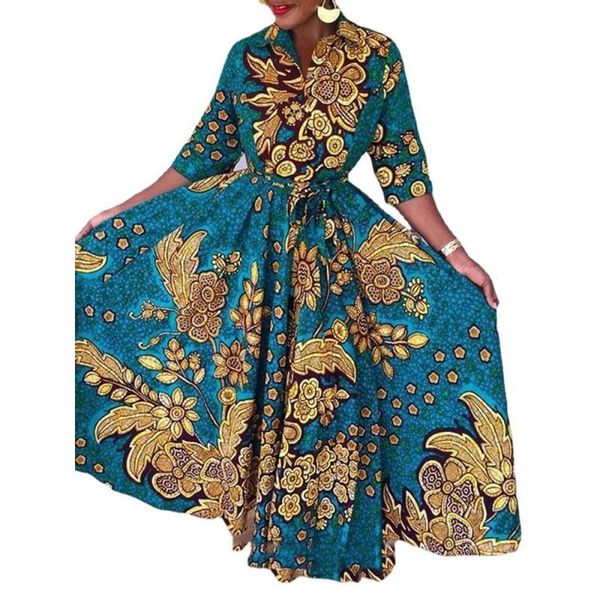 ethnic clothing dashiki african dress women half sleeve lace up boubou fashion floral print elegant bazin riche traditional party, Red
ethnic clothing dashiki african dress women half sleeve lace up boubou fashion floral print elegant bazin riche traditional party, Red