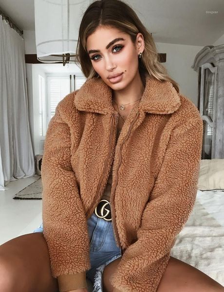 women's jackets autumn winter teddy jacket coat women loose solid long sleeve warm plush fleece shaggy crop zipper overcoat outwear, Black;brown
women's jackets autumn winter teddy jacket coat women loose solid long sleeve warm plush fleece shaggy crop zipper overcoat outwear, Black;brown