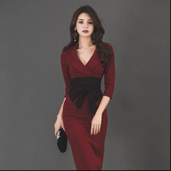 elegant v neck patchwork bow womens dresses high waist knee length vestidos spring office ladies bodycon female, Black;gray
elegant v neck patchwork bow womens dresses high waist knee length vestidos spring office ladies bodycon female, Black;gray