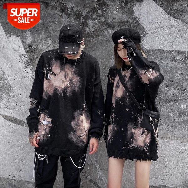tie dye hole sweaters men and women o neck oversize autumn winter baggy jumper streetwear pullover loose casual #ei79, White;black
tie dye hole sweaters men and women o neck oversize autumn winter baggy jumper streetwear pullover loose casual #ei79, White;black