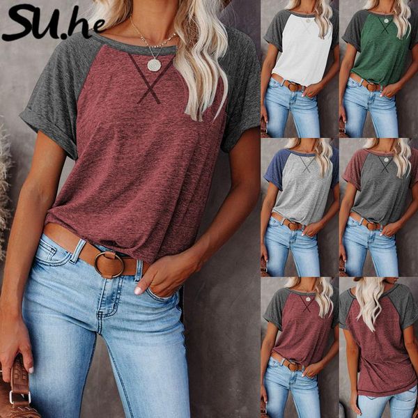 women's t-shirt 2021 summer raglan sleeves tshirt women clothes casual loose o neck tee shirts female short sleeve lady tees, White
women's t-shirt 2021 summer raglan sleeves tshirt women clothes casual loose o neck tee shirts female short sleeve lady tees, White