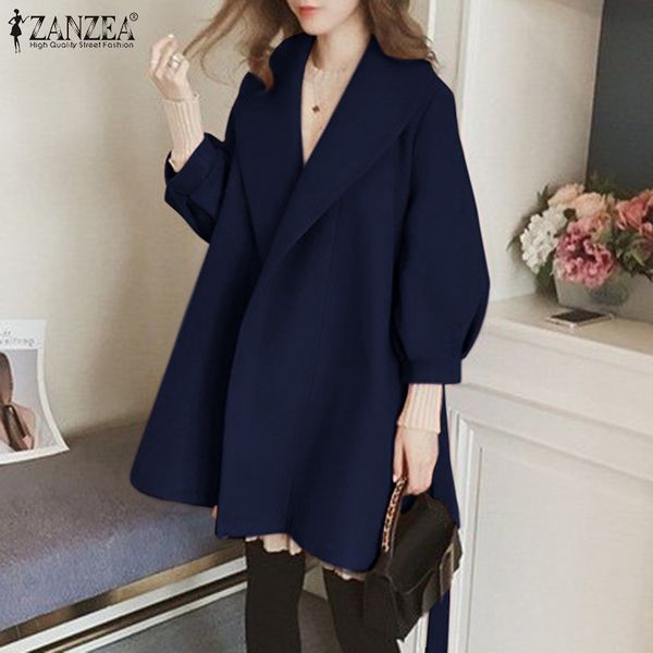 wool 2021 women's female winter wool coat elegant lapel solid outwear oversized casual puff sleeve self belted jackets, Black
wool 2021 women's female winter wool coat elegant lapel solid outwear oversized casual puff sleeve self belted jackets, Black