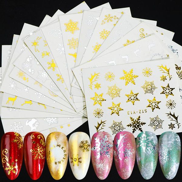 16pcs/set winter xmas nail art stickers christmas snowflake adhesive transfer foil nails diy slides all for manicure gifts & decals, Black
16pcs/set winter xmas nail art stickers christmas snowflake adhesive transfer foil nails diy slides all for manicure gifts & decals, Black