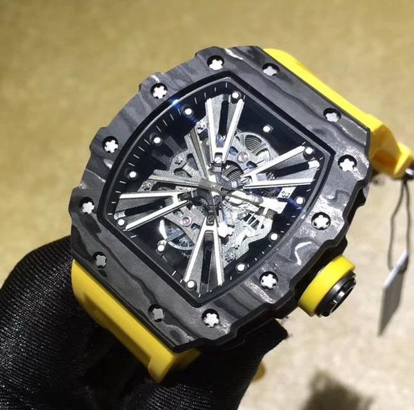 wristwatches black red rubber men sapphire automatic mechanical carbon fiber skeleton dial blue watches tourbillon limited editions, Slivery;brown
wristwatches black red rubber men sapphire automatic mechanical carbon fiber skeleton dial blue watches tourbillon limited editions, Slivery;brown
