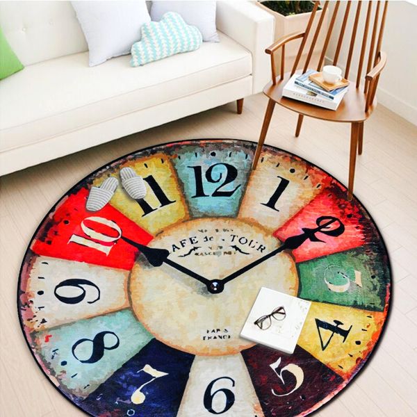 eovna vintage creative wall clock round carpet anti-slip wear-resisting kitchen rugs and carpets for home living room
eovna vintage creative wall clock round carpet anti-slip wear-resisting kitchen rugs and carpets for home living room
